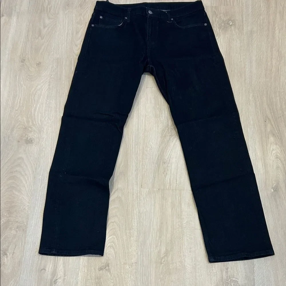 7 For All Mankind Straight Cut Dark Wash Men’s Jeans, Size 34x32 - Picture 2 of 6